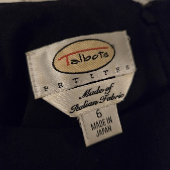 Talbots Petites 6P Italian wool Solid Black Dress - Picture 6 of 6